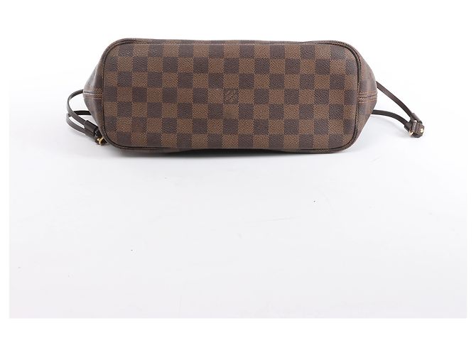 Borsa a tracolla Louis Vuitton Neverfull PM Damier Ebene in marrone N51109 - vista 7
