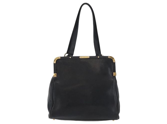 Prada Tote Tasche aus schwarzem Leder - Ansicht 2