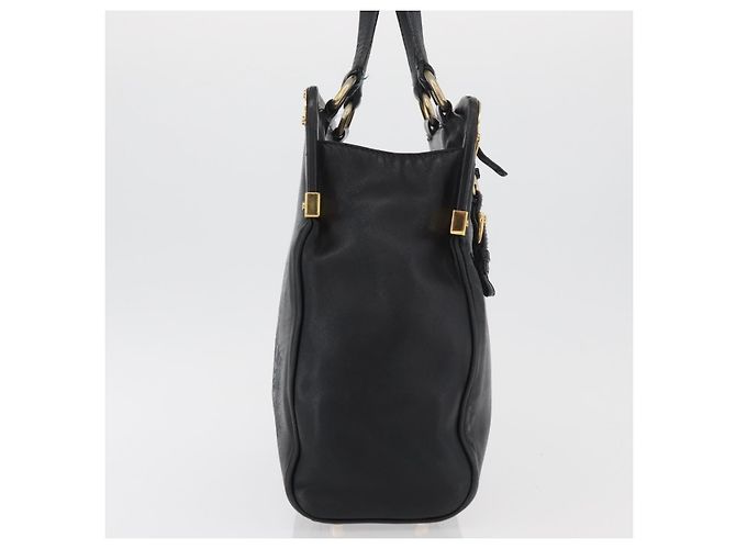 Prada Tote Tasche aus schwarzem Leder - Ansicht 4