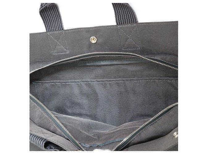Hermès Herline Tote MM Grau Stoff - Ansicht 10