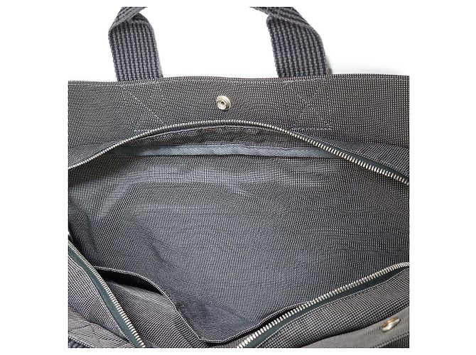 Hermès Herline Tote MM Grau Stoff - Ansicht 11