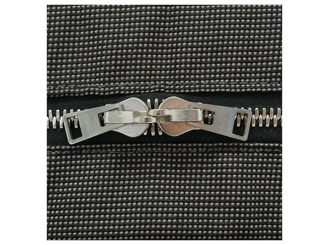 Hermès Herline Tote MM Grau Stoff - Ansicht 9