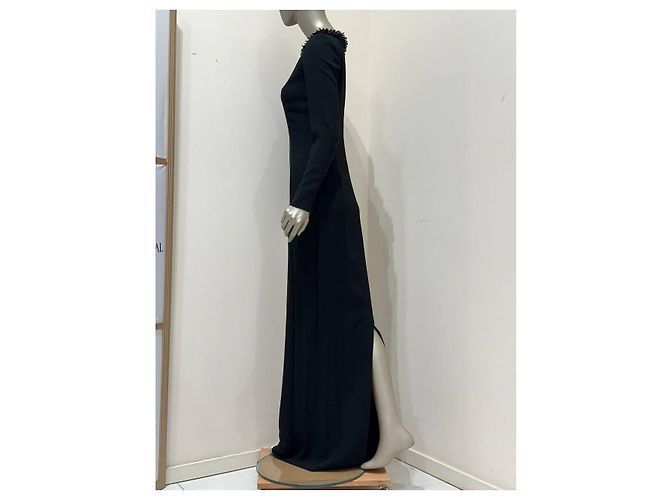Abito da sera perlinato nero Christian Dior Paris Sz.38 usato - vista 3