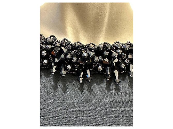 Abito da sera perlinato nero Christian Dior Paris Sz.38 usato - vista 7
