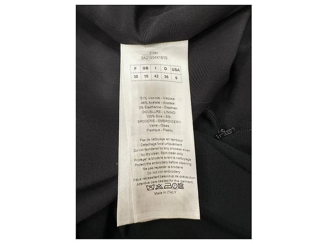 Abito da sera perlinato nero Christian Dior Paris Sz.38 usato - vista 9