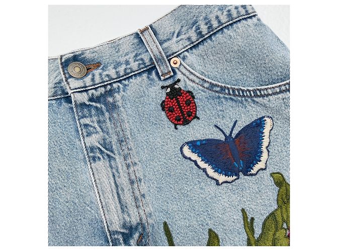 Minifalda de denim bordada Gucci Pre-Fall 2016 - vista 11