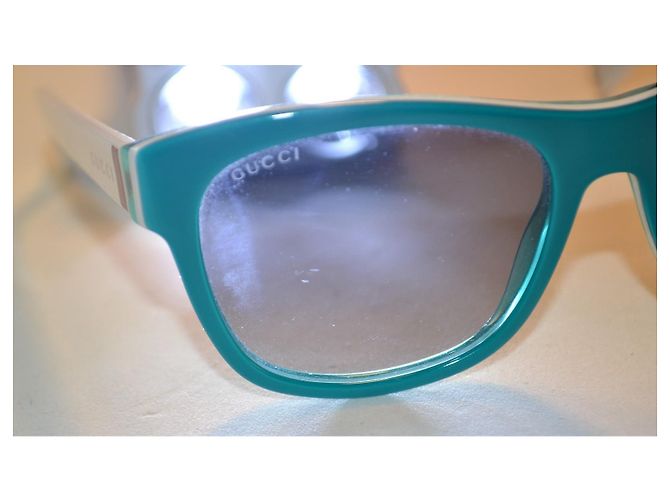 Gucci GG5009 occhiali da sole in plastica turchese - vista 9