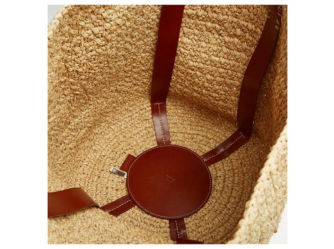 Chloé Manuel Medium Raffia Tasche Leder - Ansicht 6