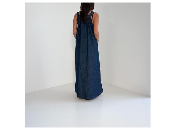 Weekend Max Mara Abito Maxi in Denim Blu - vista 11