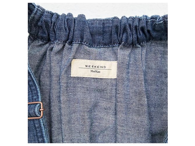 Weekend Max Mara Abito Maxi in Denim Blu - vista 8