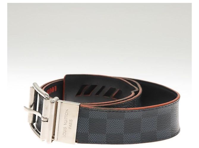 Cintura Louis Vuitton Pont Neuf Damier Cobalt Medium - vista 4