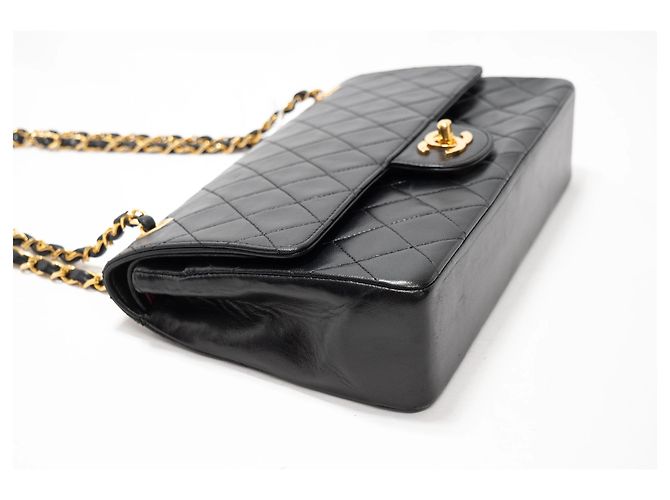 Chanel Vintage Classic Double Flap Quilted Lambskin Medium - vista 4