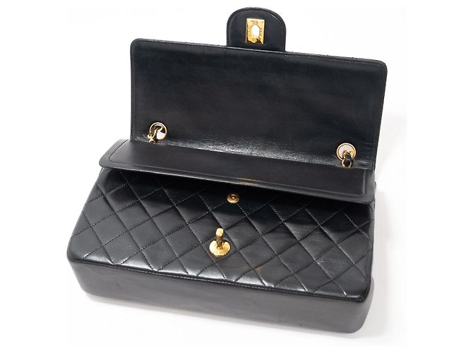 Chanel Vintage Classic Double Flap Quilted Lambskin Medium - vista 7