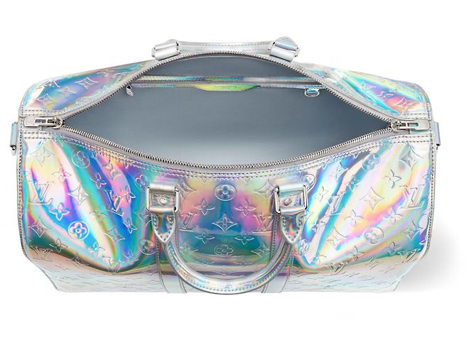 Borsa da viaggio Louis Vuitton Keepall Bandouliere 45 Monogram Miroir Iridescente - vista 2