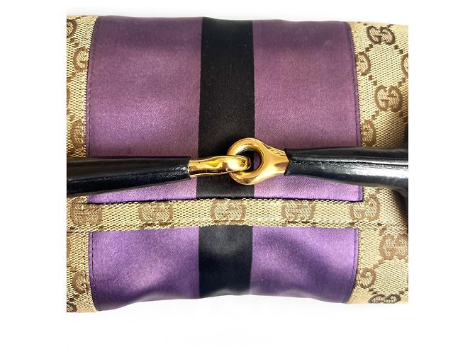 Pochette Gucci Tom Ford GG Monogram Viola e Nero - vista 7