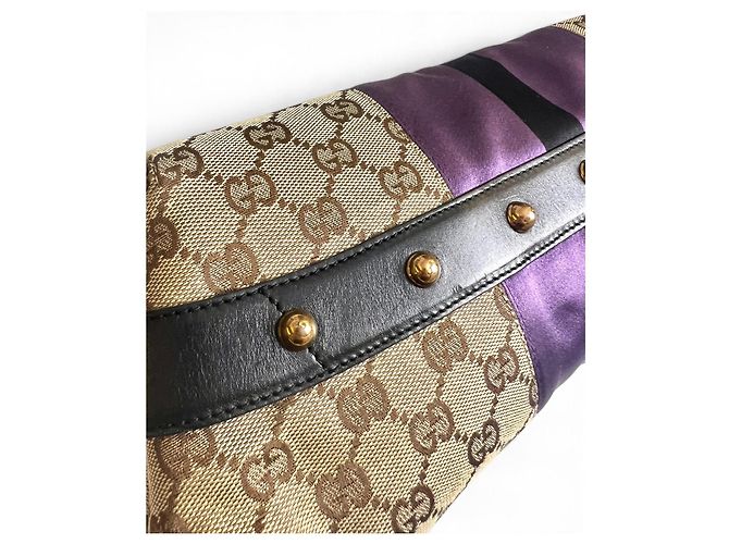 Pochette Gucci Tom Ford GG Monogram Viola e Nero - vista 8