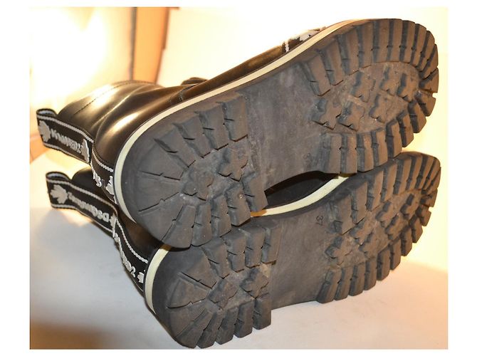 Dsquared2 Black Leather Logo Ankle Boots - view 6