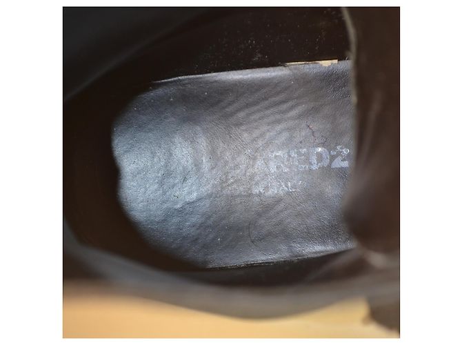 Dsquared2 Black Leather Logo Ankle Boots - view 8