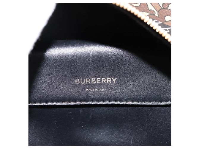 Burberry TB Half Cube Duffle in pelle con monogramma impresso - vista 6