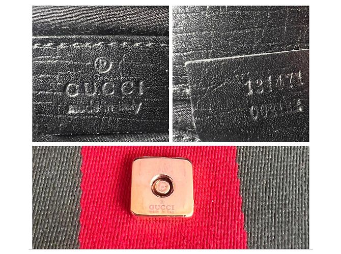 Clutch Gucci Tom Ford Horsebit GG Monogram Nero Rosso Verde - vista 10
