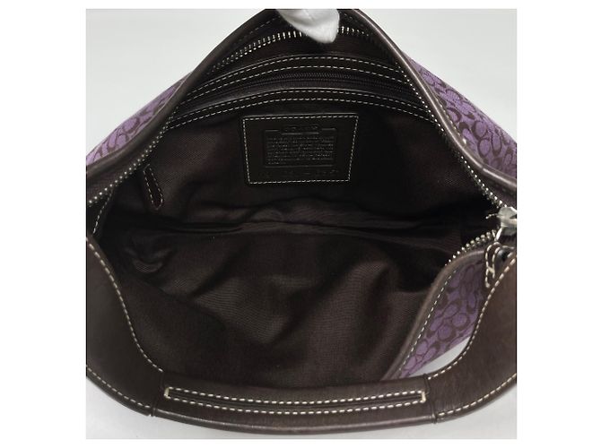 Borsa a tracolla Coach Purple Signature Canvas - vista 5