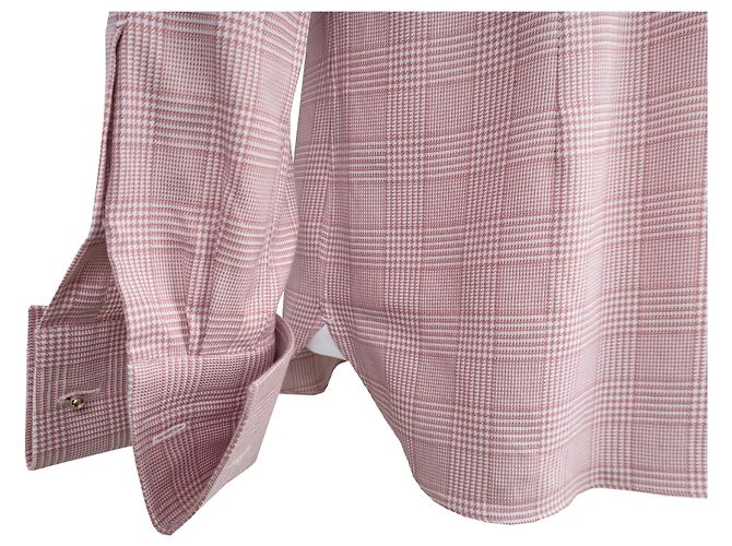 Camicia Tom Ford Rossa Pied de Poule in Cotone - vista 4
