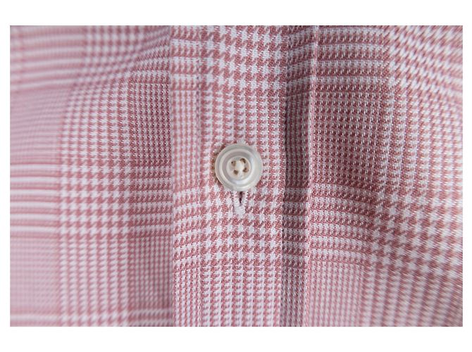 Camicia Tom Ford Rossa Pied de Poule in Cotone - vista 6