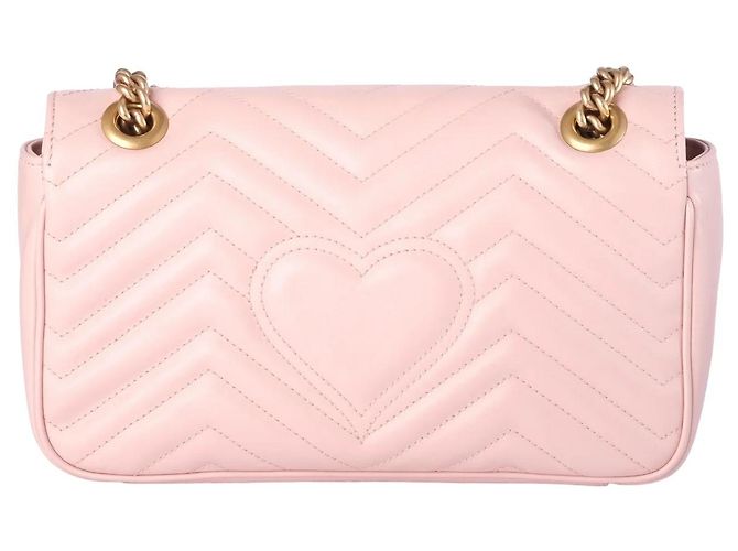 Gucci GG Marmont Medium Schultertasche aus matelassiertem Leder in Perfect Pink - Ansicht 3