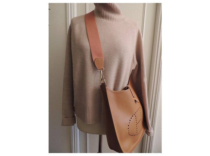 Borsa Hermès Evelyne Vache Ardennes Gold - vista 12