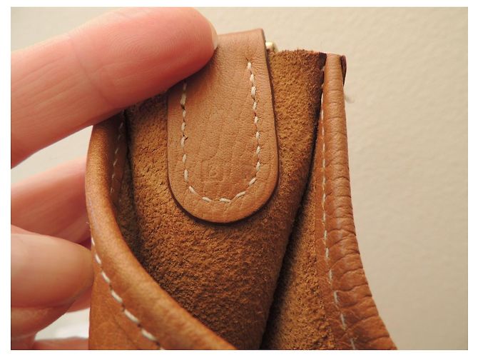Borsa Hermès Evelyne Vache Ardennes Gold - vista 7