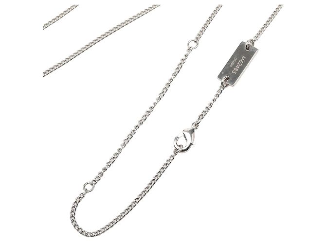 Louis Vuitton Monogram Anhänger Halskette aus Silber - Ansicht 4