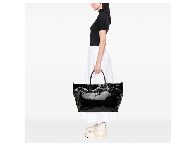 Autre Marque Borsa Shopper da Viaggio Maxi PVC Rive Gauche Saint Laurent Nera - vista 6