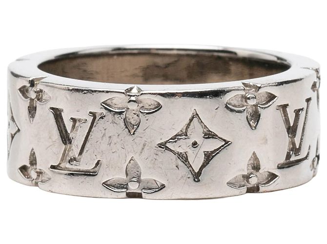 Ring Silver Louis Vuitton Brass LV Mosaic Ring M - Ansicht 2
