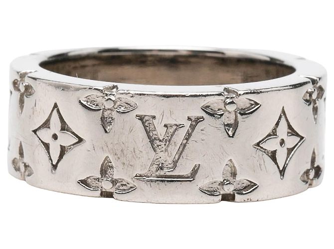 Ring Silver Louis Vuitton Brass LV Mosaic Ring M - Ansicht 3