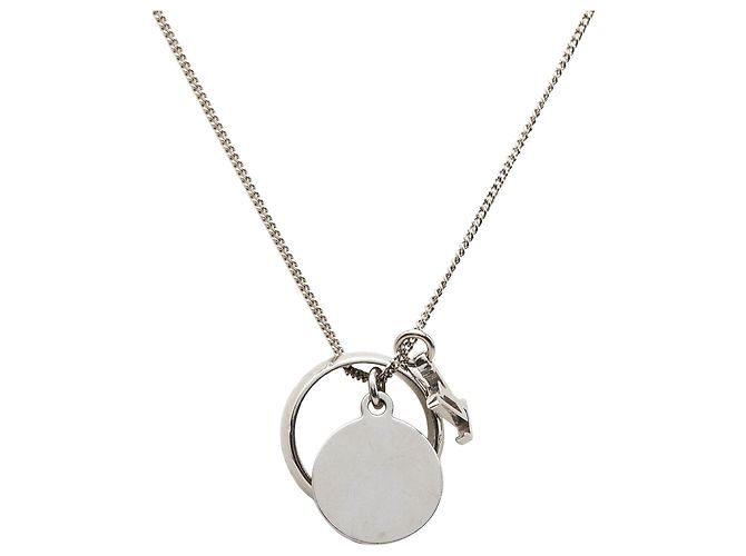 Collana Silver Louis Vuitton Brass Monogram Charms - vista 3