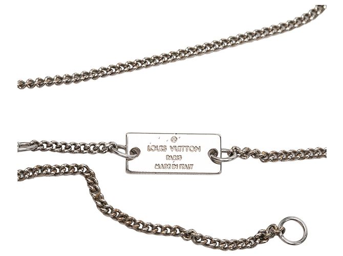 Collana Silver Louis Vuitton Brass Monogram Charms - vista 4