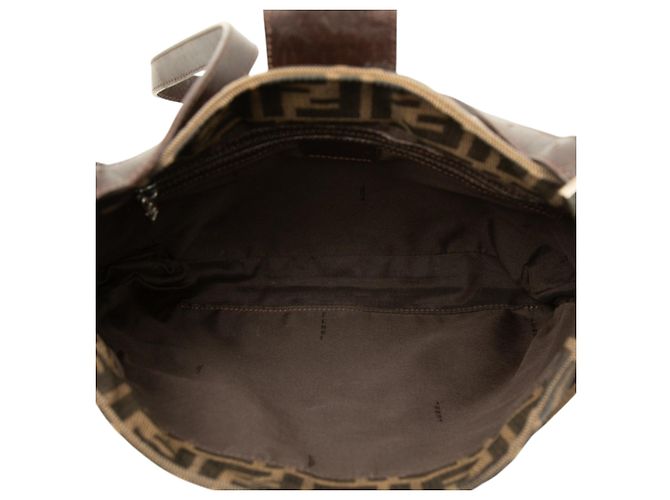 Borsa a tracolla Fendi Zucca Canvas marrone - vista 4