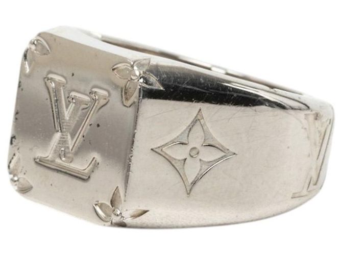 Anello a sigillo Louis Vuitton Monogram in argento e ottone L - vista 2