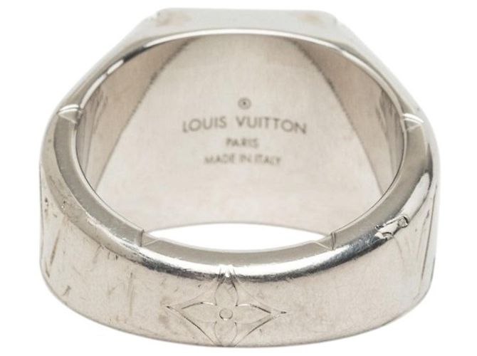 Anello a sigillo Louis Vuitton Monogram in argento e ottone L - vista 3