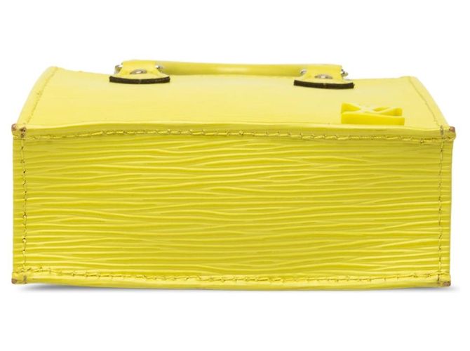 Borsa Louis Vuitton Epi Petit Sac Plat gialla - vista 3