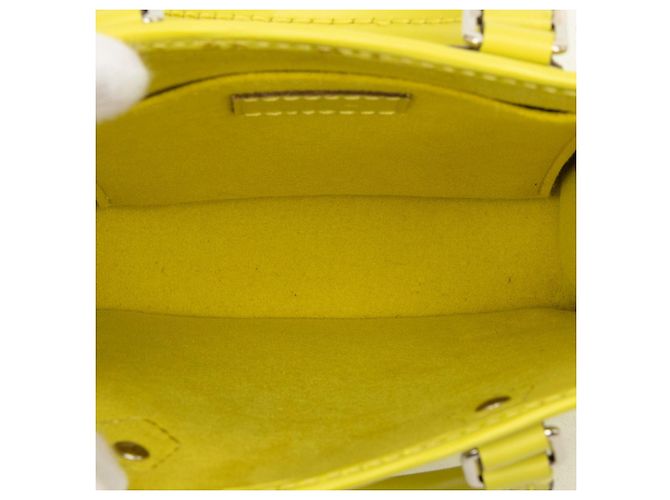 Borsa Louis Vuitton Epi Petit Sac Plat gialla - vista 4