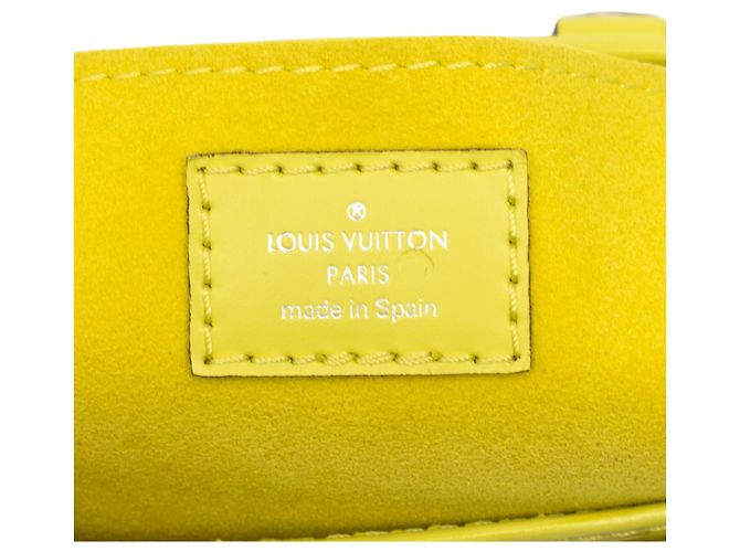 Borsa Louis Vuitton Epi Petit Sac Plat gialla - vista 5