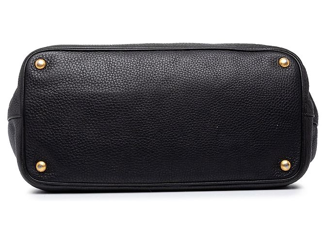 Borsa Tote Convertibile Aperta Prada Vitello Daino Nero - vista 3
