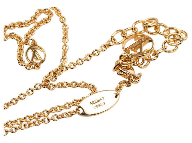 Collana Essential V Louis Vuitton placcata in oro - vista 6