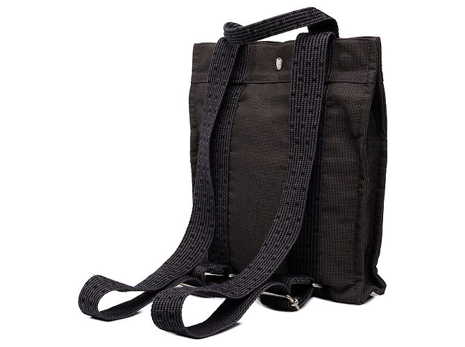 Mochila Hermès Herline PM de lona gris - vista 2