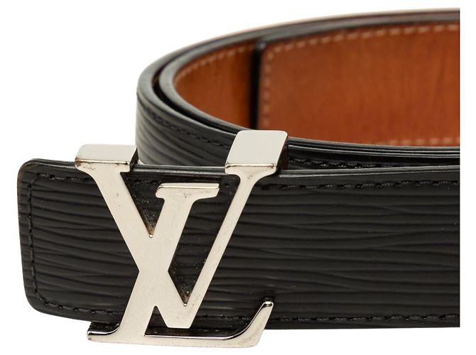 Louis Vuitton Epi LV Initiales Gürtel Schwarz - Ansicht 4