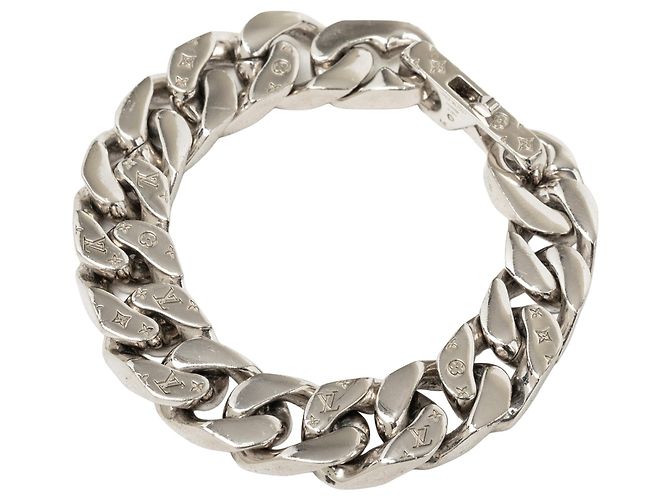 Bracciale a catena Monogram in ottone argentato Louis Vuitton - vista 2