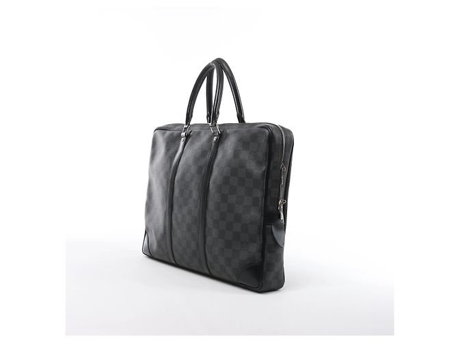 Louis Vuitton Porte Document Voyages Damier Graphite Handbag in Black N41125 - vista 2