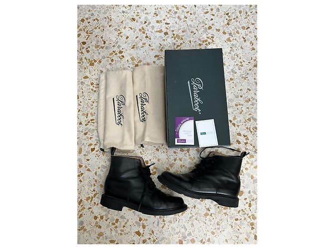 Paraboot Beaulieu Schnürstiefeletten aus schwarzem Leder - Ansicht 17