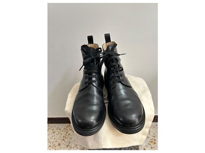 Paraboot Beaulieu Schnürstiefeletten aus schwarzem Leder - Ansicht 2